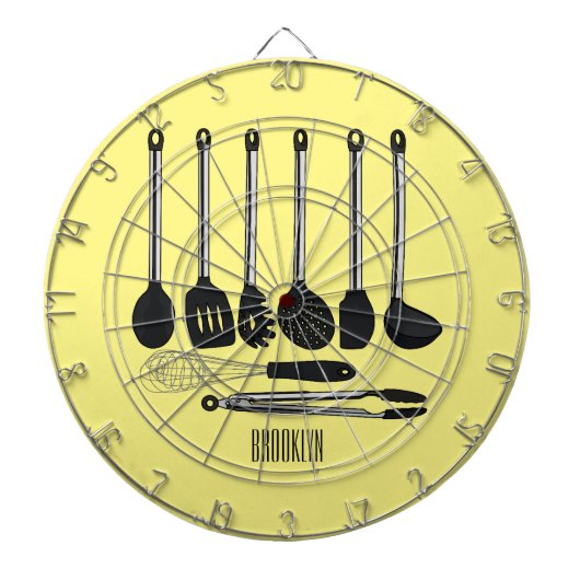 Cible De Fléchettes Illustration de l'ustensile de cuisine (Devant)