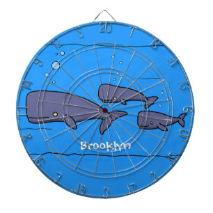 Cible De Fléchettes Illustration de mignonne migratrice de baleines à