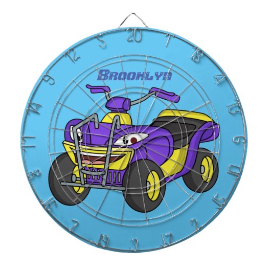 Cible De Fléchettes Illustration de moto Purple Quad (Devant)