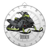 Cible De Fléchettes Illustration de motoneige (Devant)