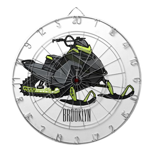 Cible De Fléchettes Illustration de motoneige (Devant)