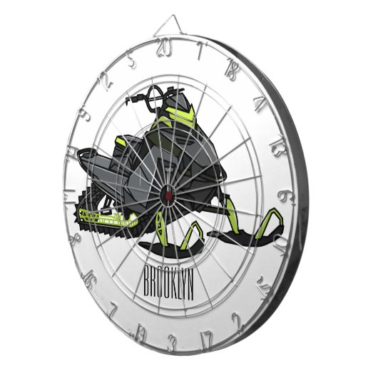 Cible De Fléchettes Illustration de motoneige (Devant droit)