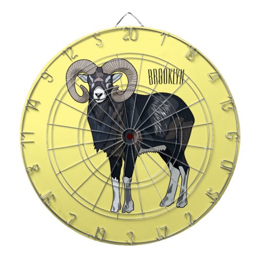 Cible De Fléchettes Illustration de mouflon, mouton (Devant)