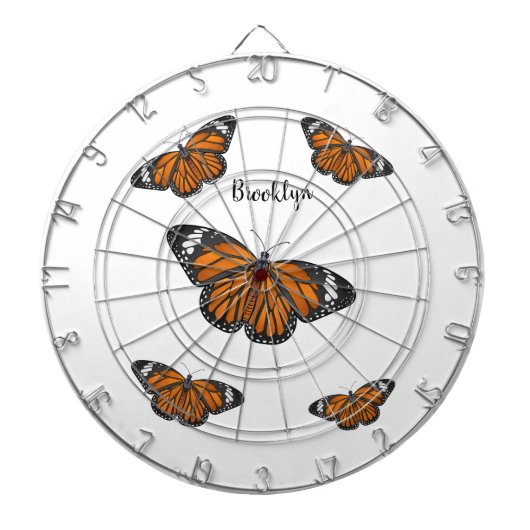 Cible De Fléchettes Illustration de papillon monarque (Devant)