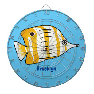 Cible De Fléchettes Illustration de poisson papillon mignon en style c