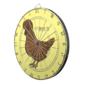 Cible De Fléchettes Illustration de poulet à la polis chamois (Devant droit)