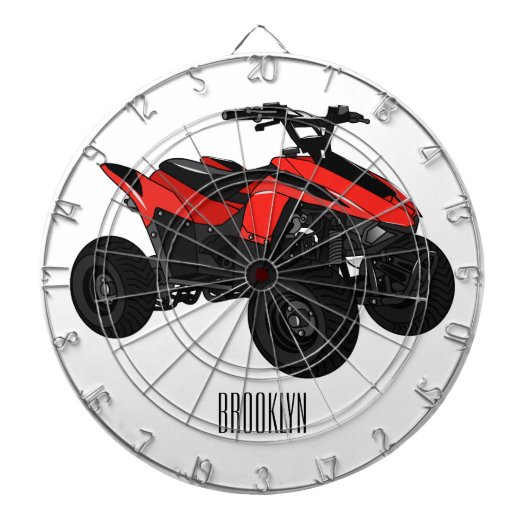 Cible De Fléchettes Illustration de Quad bike atv (Devant)
