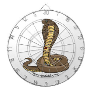 Cible De Fléchettes Illustration de serpent à cobra Brown