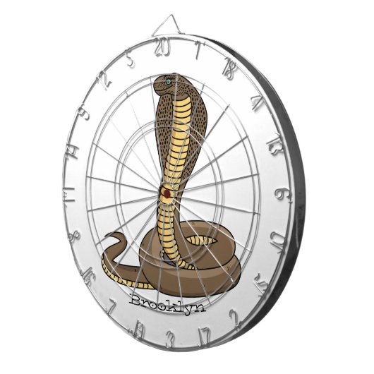 Cible De Fléchettes Illustration de serpent à cobra Brown (Devant droit)