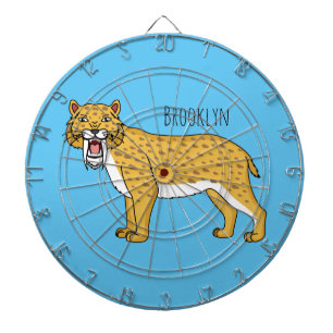 Cible De Fléchettes Illustration de tigre à dents de sabre