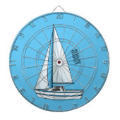 Cible De Fléchettes Illustration de voilier (Devant)