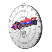 Cible De Fléchettes Illustration de voiture de course professionnelle (Devant droit)