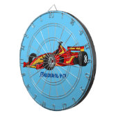 Cible De Fléchettes Illustration de voitures de course à grande vitess (Devant droit)