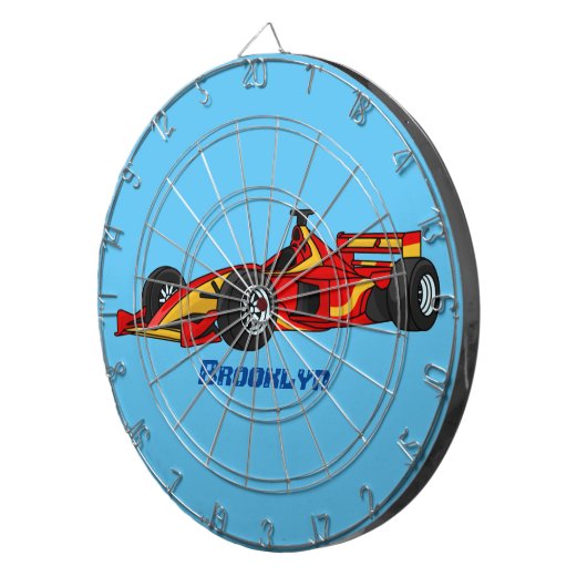 Cible De Fléchettes Illustration de voitures de course à grande vitess (Devant droit)