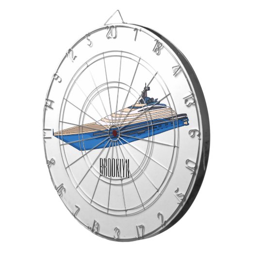 Cible De Fléchettes Illustration de yacht (Devant droit)