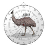 Cible De Fléchettes Illustration d'Emu bird (Devant)