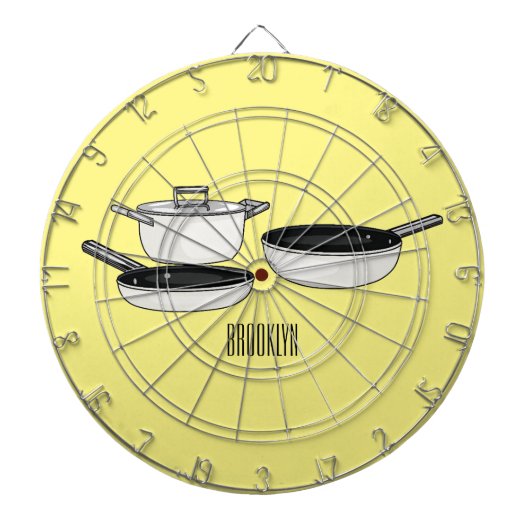 Cible De Fléchettes Illustration des jeux de cuisine (Devant)