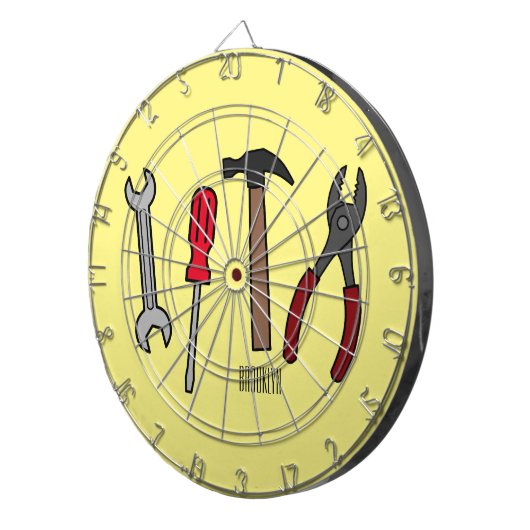 Cible De Fléchettes Illustration des outils de menuiserie (Devant droit)