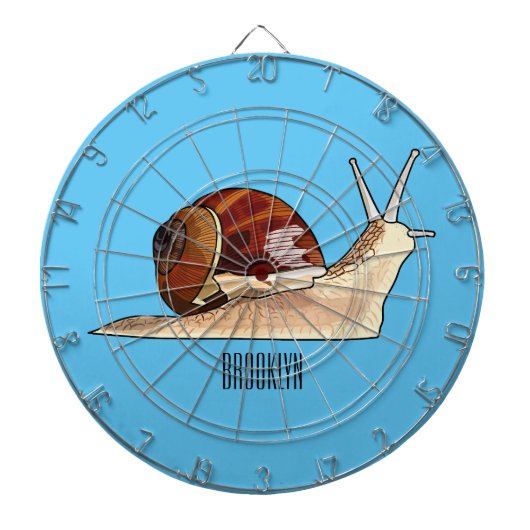 Cible De Fléchettes Illustration d'escargot (Devant)