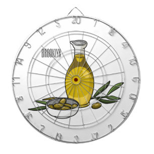 Cible De Fléchettes Illustration d'huile d'olive