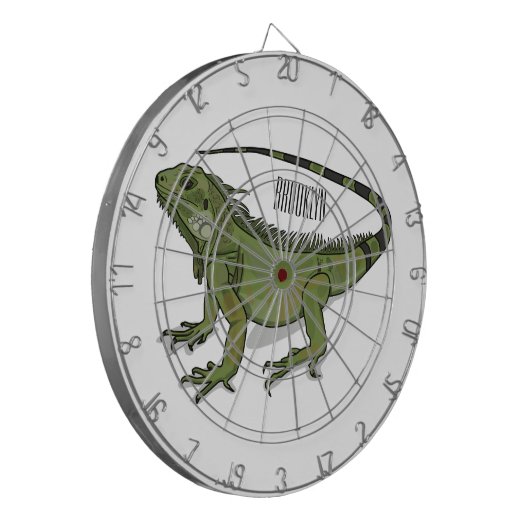 Cible De Fléchettes Illustration d'Iguana (Devant gauche)