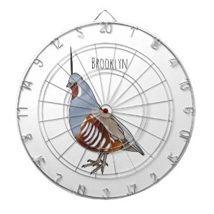 Cible De Fléchettes Illustration d'oiseau de caille de montagne