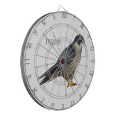 Cible De Fléchettes Illustration d'oiseau de faucon pèlerin (Devant gauche)