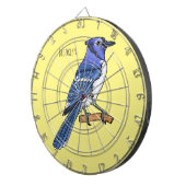 Cible De Fléchettes Illustration d'oiseau de jay bleu (Devant droit)