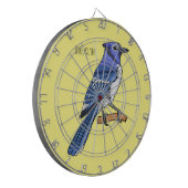 Cible De Fléchettes Illustration d'oiseau de jay bleu (Devant gauche)