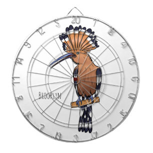 Cible De Fléchettes Illustration d'oiseau huppé d'Eurasie