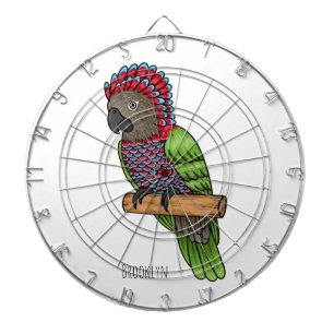 Cible De Fléchettes Illustration d'oiseau perroquet à tête de faucon
