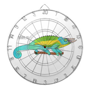 Cible De Fléchettes Illustration du caméléon de Jackson