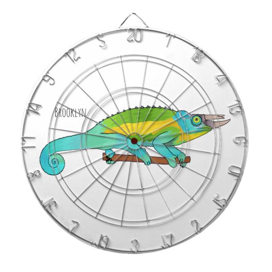 Cible De Fléchettes Illustration du caméléon de Jackson (Devant)