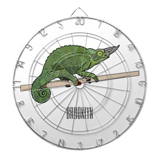 Cible De Fléchettes Illustration du caméléon de Jackson (Devant)