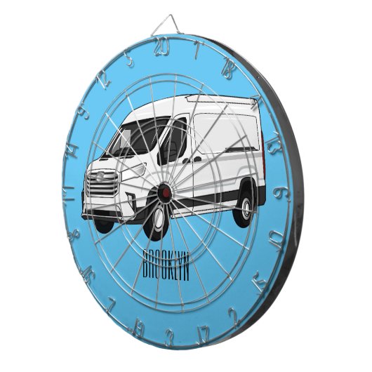 Cible De Fléchettes Illustration du fourgon de livraison (Devant droit)