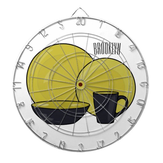 Cible De Fléchettes Illustration du jeu de produits de table (Devant)