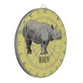 Cible De Fléchettes Illustration du rhinocéros de Javan (Devant gauche)
