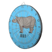 Cible De Fléchettes Illustration du rhinocéros de Javan (Devant droit)