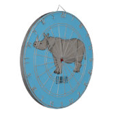 Cible De Fléchettes Illustration du rhinocéros de Javan (Devant gauche)