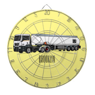 Cible De Fléchettes Illustration du transport de carburant par camion-