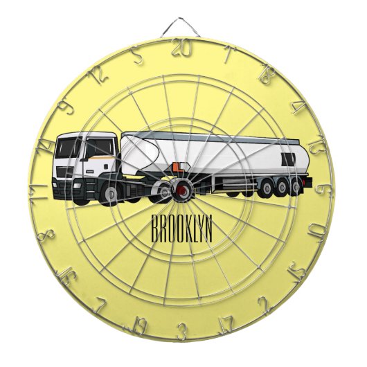 Cible De Fléchettes Illustration du transport de carburant par camion- (Devant)