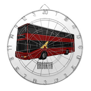 Cible De Fléchettes Illustration d'un bus à deux étages