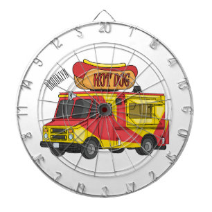 Cible De Fléchettes Illustration d'un camion de nourriture pour chien 