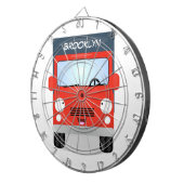 Cible De Fléchettes Illustration d'un camion kawaii rouge mou (Devant droit)