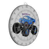 Cible De Fléchettes Illustration d'un camion monstre bleu mou (Devant gauche)