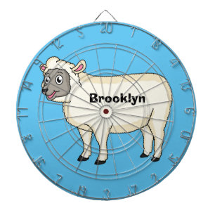 Cible De Fléchettes Illustration d'un mouton joyeux
