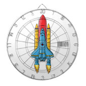 Cible De Fléchettes Illustration d'un vaisseau de fusées (Devant)