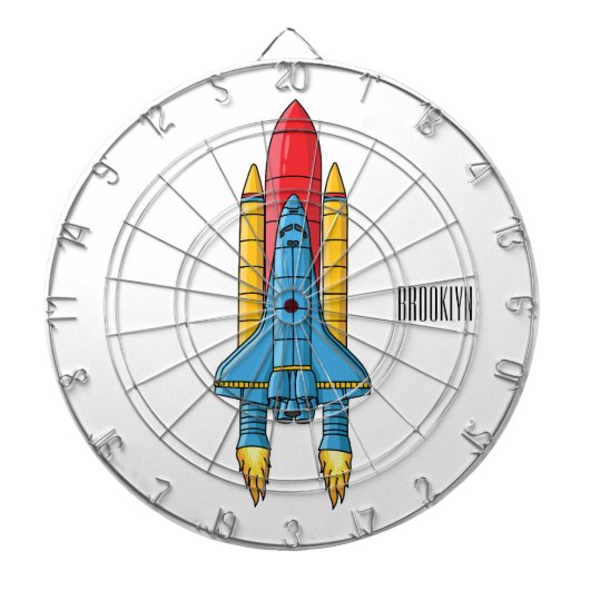 Cible De Fléchettes Illustration d'un vaisseau de fusées (Devant)
