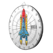 Cible De Fléchettes Illustration d'un vaisseau de fusées (Devant droit)