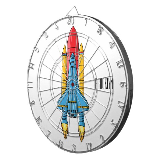 Cible De Fléchettes Illustration d'un vaisseau de fusées (Devant droit)